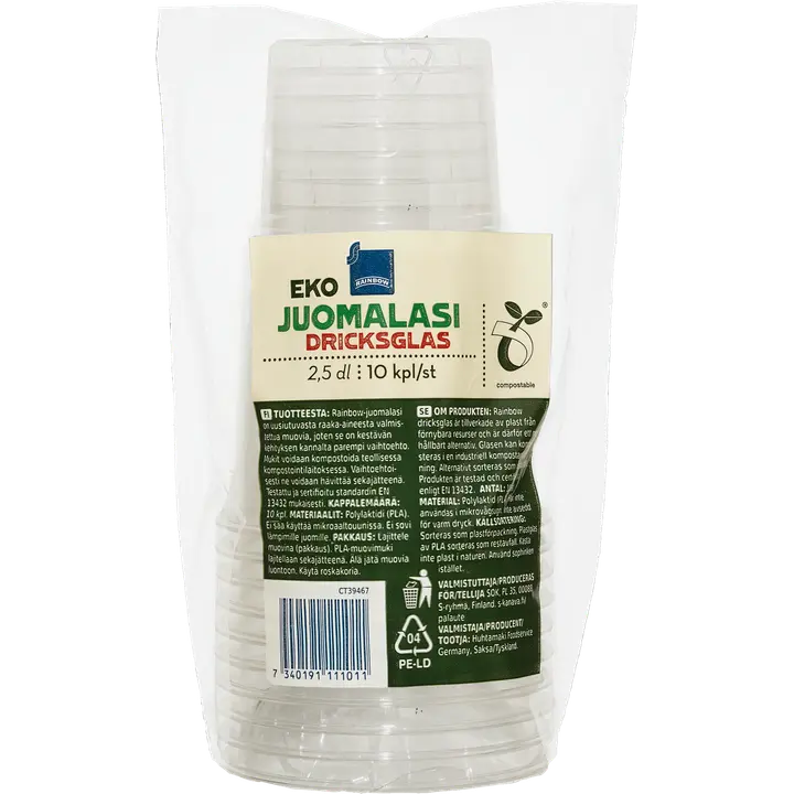 Rainbow eco bio muovilasi 10kpl
