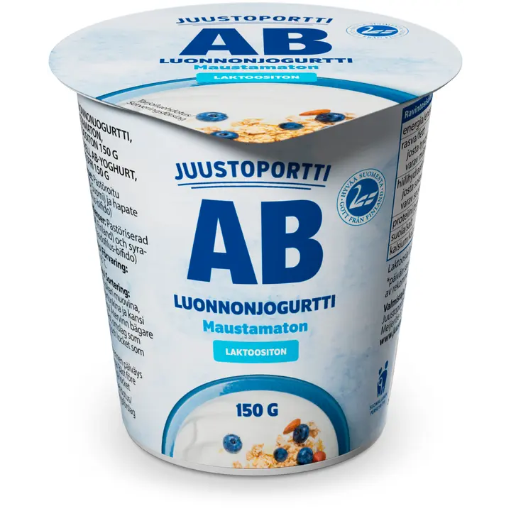 Juustoportti AB-luonnonjogurtti 150 g maustamaton laktoositon