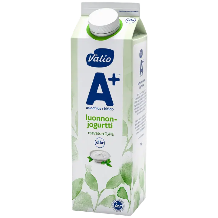 Valio A+™ luonnonjogurtti 1 kg rasvaton laktoositon