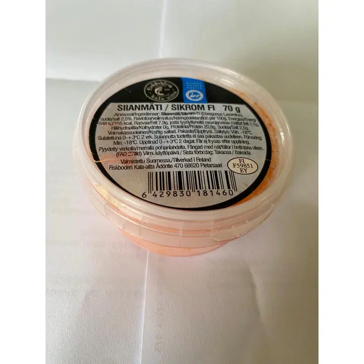 Fiskboden / kala-Aitta siianmäti 70 g, pakastettu FI