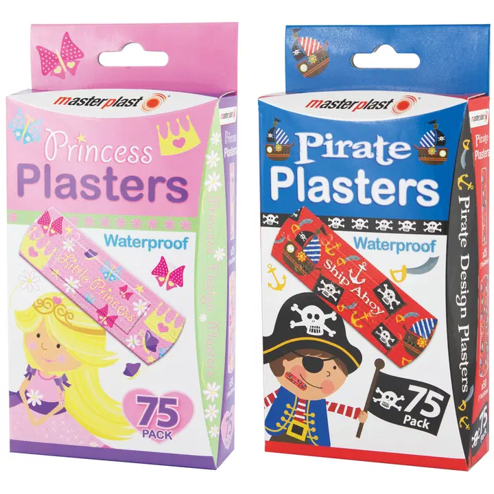 Plaastrid Masterplast Pirate&Princess veekindlad 75tk