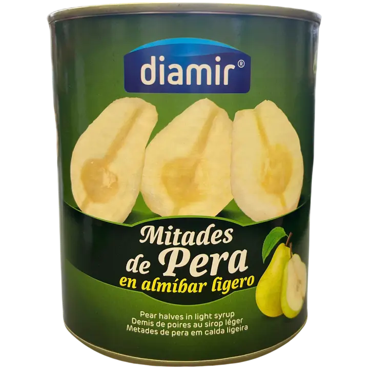 Diamir poolikud pirnid kerges siirupis 840gr