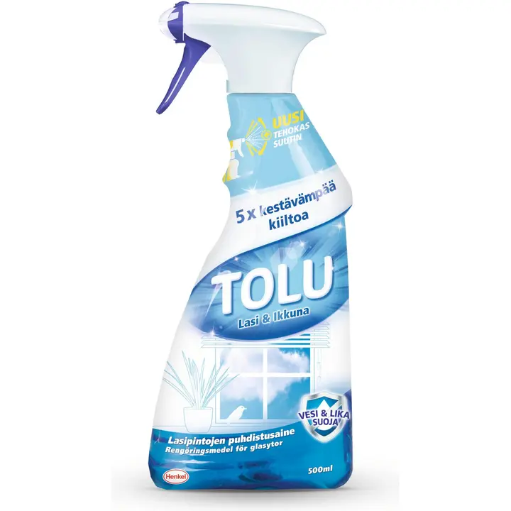 Tolu 500ml Lasi&Ikkuna puhdistusaine spray Lasille-ja ikkunalle
