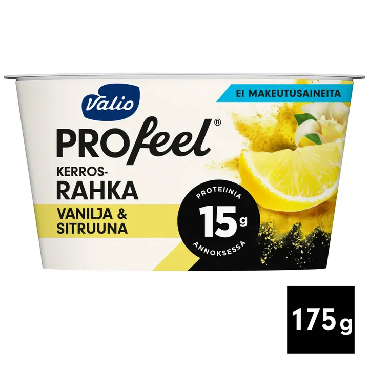Valio PROfeel® kerrosrahka 175 g vanilja & sitruuna laktoositon