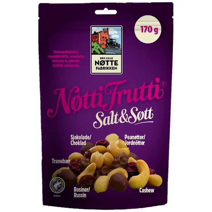 DLN Nøtti Frutti Salt & Søtt pähkinä-hedelmäsekoitus RA 170g