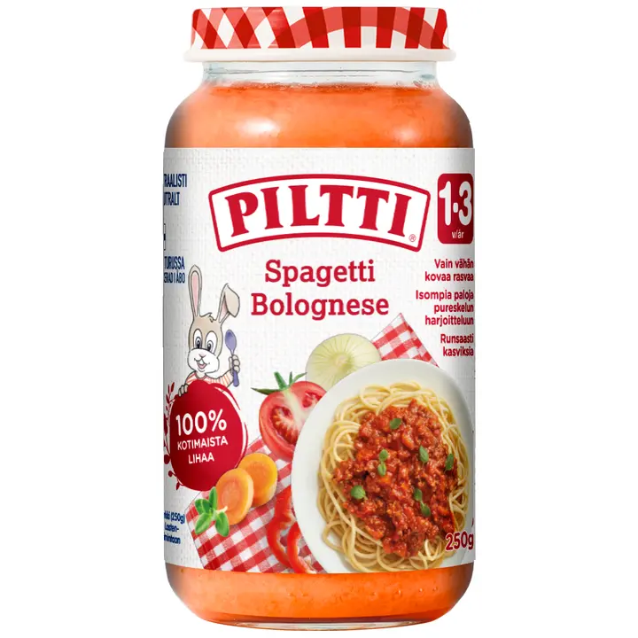 Piltti 250g Spagetti Bolognese lastenateria 1-3v
