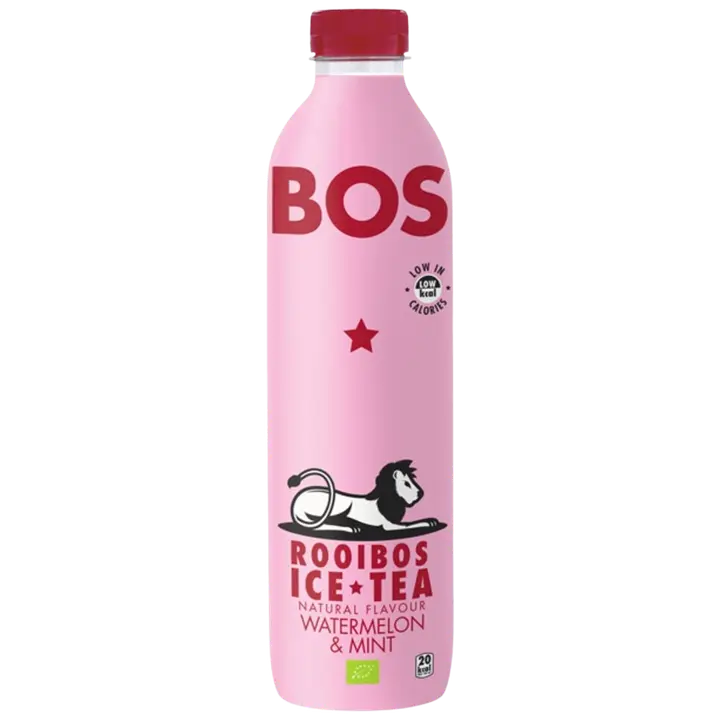 Bos brands orgaaninen rooibos jäätee vesimeloni-minttu 1L PET pulloX