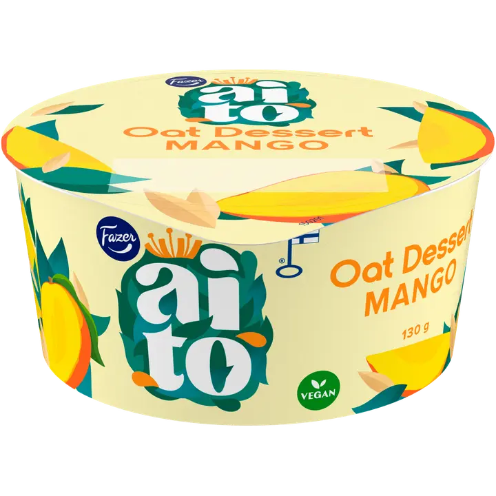 Fazer Aito Kauraherkku Mango 130 g, kaurapohjainen mangojälkiruoka