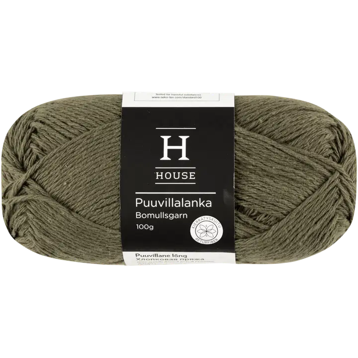 House bomullsgarn recycled Aran 100 g