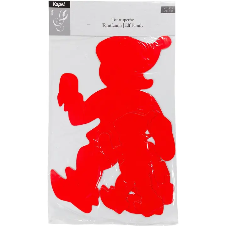 Kapel Pahvi tontut 2 kpl isoa + 3 kpl pientä