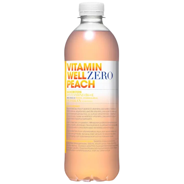 Vitamin Well Zero Persikka hyvinvointijuoma 500ml