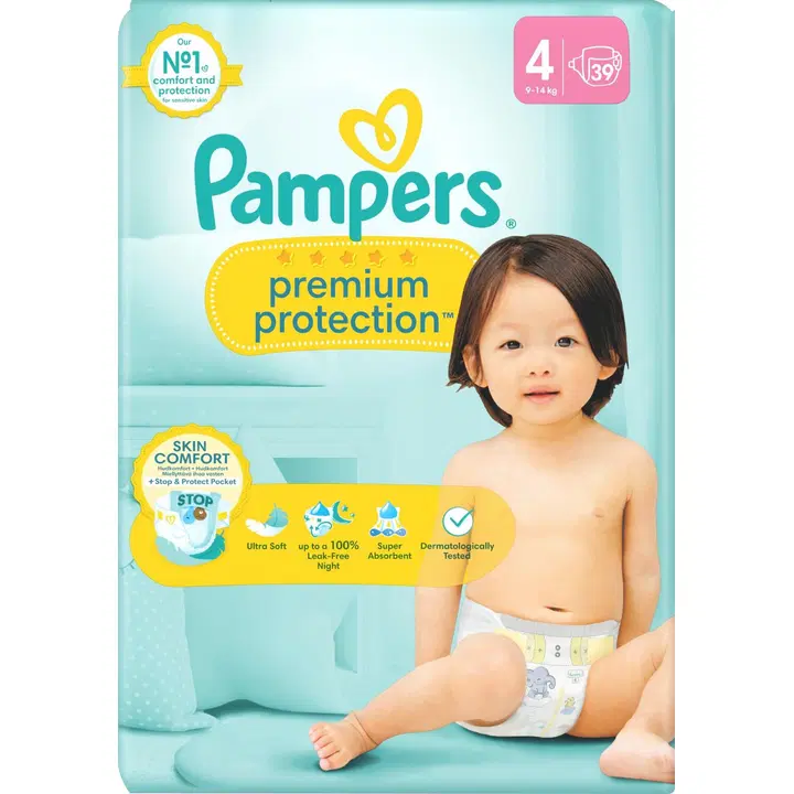 Pampers Premium Protection S4 9-14kg 39kpl vaippa