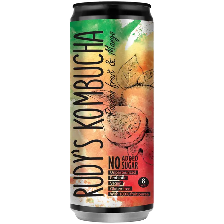 Rudy's Kombucha mango & passion fruit 330ml