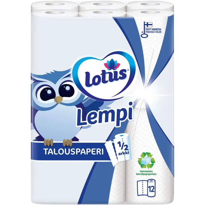 LOTUS Lempi talouspaperi puoliarkki 12rll