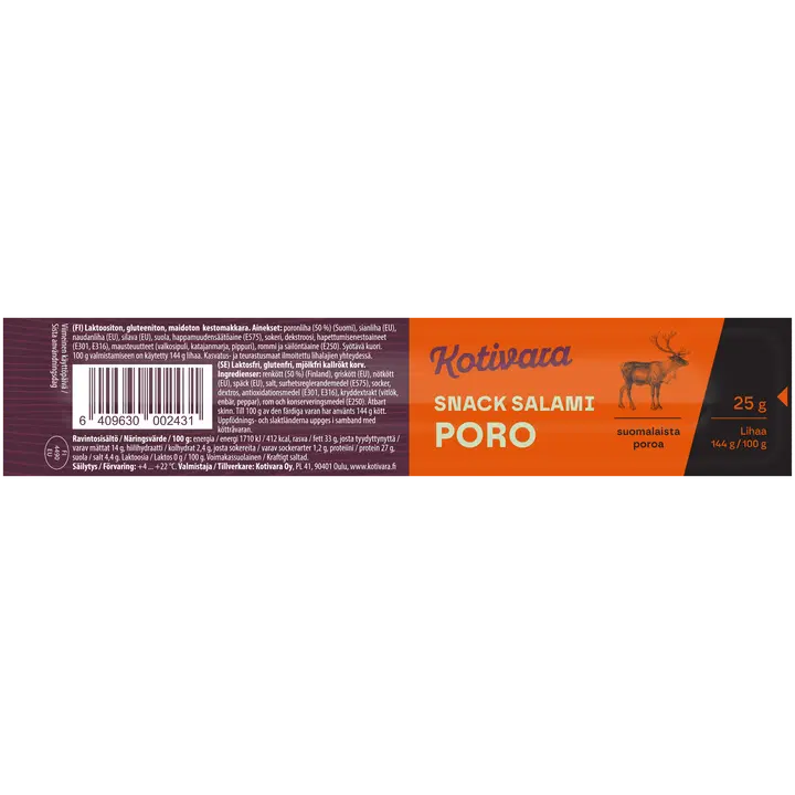 Kotivara Snack Salami Poro 25 g