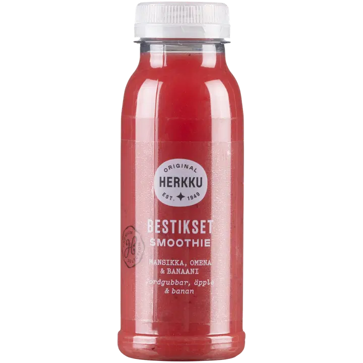 Herkku Bestikset mansikka-omena-banaani smoothie 250 ml