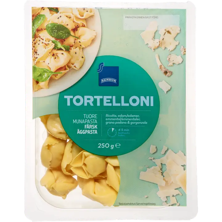 Rainbow Tortelloni tuorepasta 250g juusto