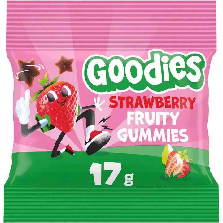 Goodies Strawberry Fruity Gummies hedelmäpalat 17g