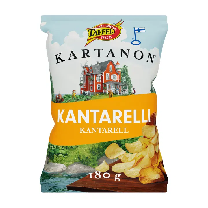 Taffel Herrgårds kantarell kryddade chips 180g