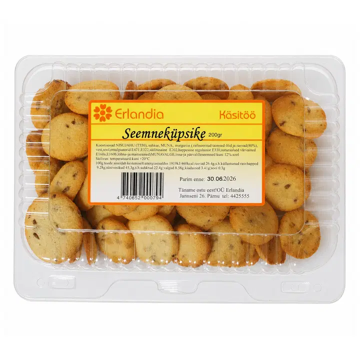 Erlandia Seemneküpsike 200 g