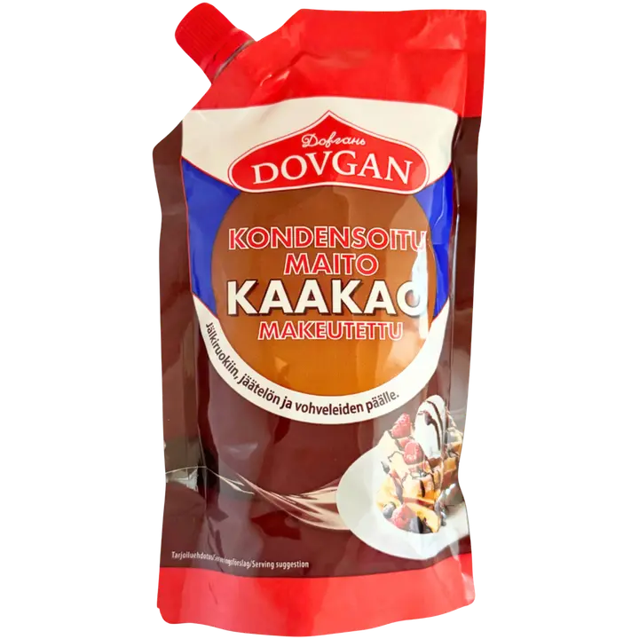 Dovgan Kondensoitu maito kaakaolla, makeutettu 300 g / 232 ml