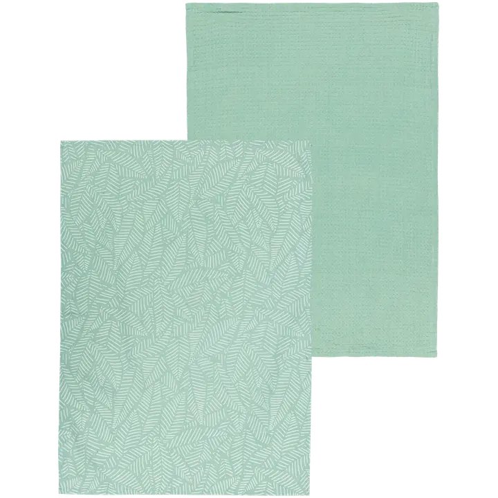 House keittiöpyyhe Outline leaves 2-pack vihreä