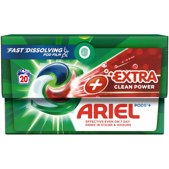 Geelkapslid Ariel Extra Clean 20tk