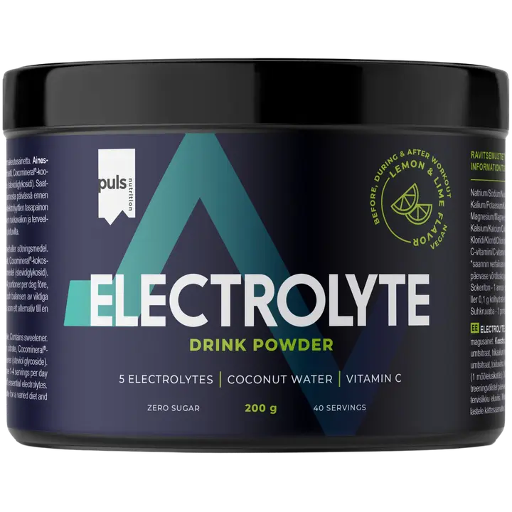 PULS Elektrolyyttijuomajauhe Sitruunan ja limen makuinen C-vitaminoitu 200g