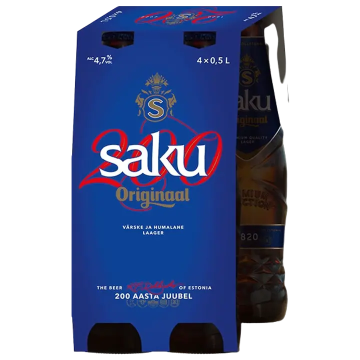 Saku Originaal õlu 4-pakk 2L