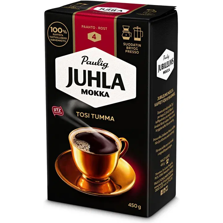 Paulig Juhla Mokka Tosi Tumma kahvi suodatinjauhatus 450g