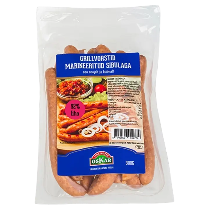 Grillvorstid marineeritud sibulaga 300G