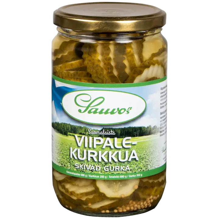 Sauvon viipaloituja kurkkuja mausteliemessä 680/350g