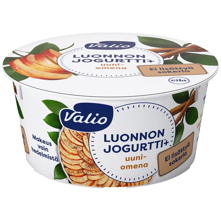 Valio Luonnonjogurtti+™ uuniomena 150 g ei lisättyä sokeria, laktoositon