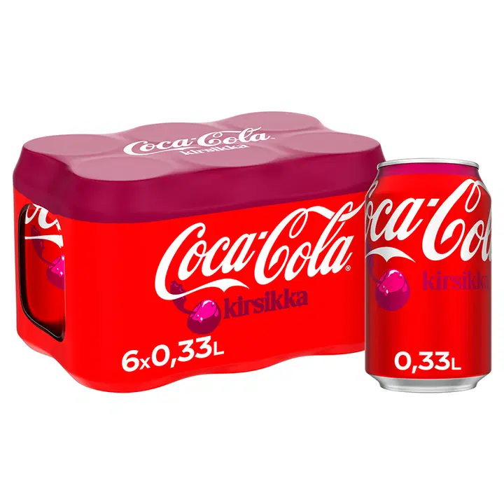 6-pack Coca-Cola Original Taste Kirsikka virvoitusjuoma tölkki 0,33 L