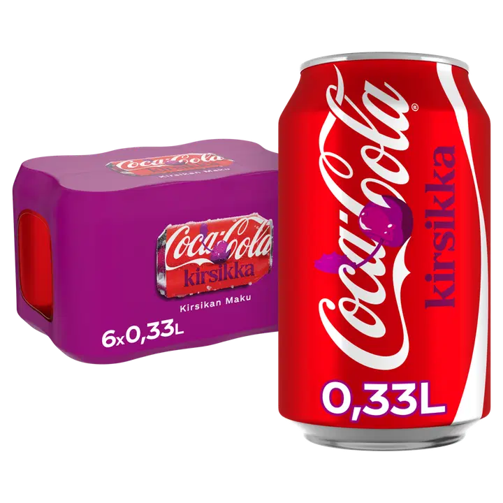 6-pack Coca-Cola Original Taste Kirsikka virvoitusjuoma tölkki 0,33 L