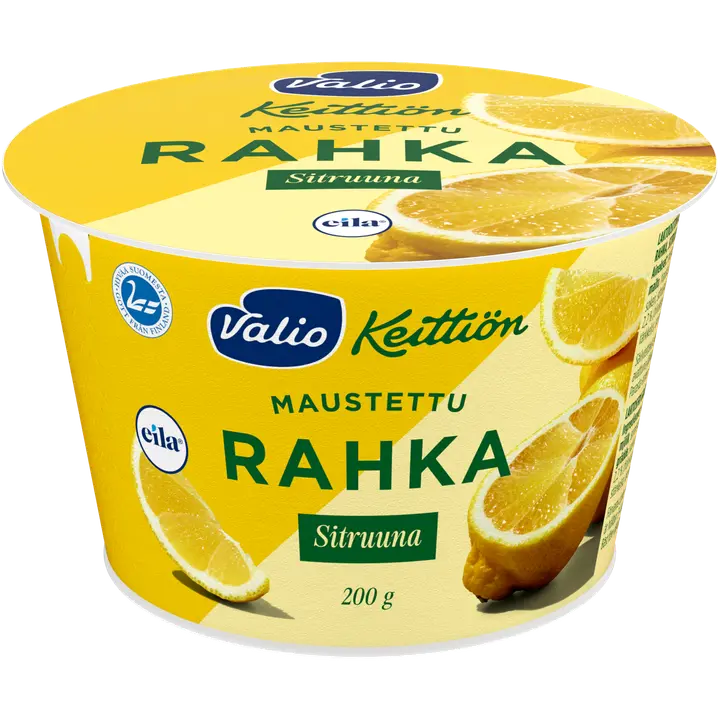 Valio Keittiön maustettu rahka 200 g sitruuna laktoositon