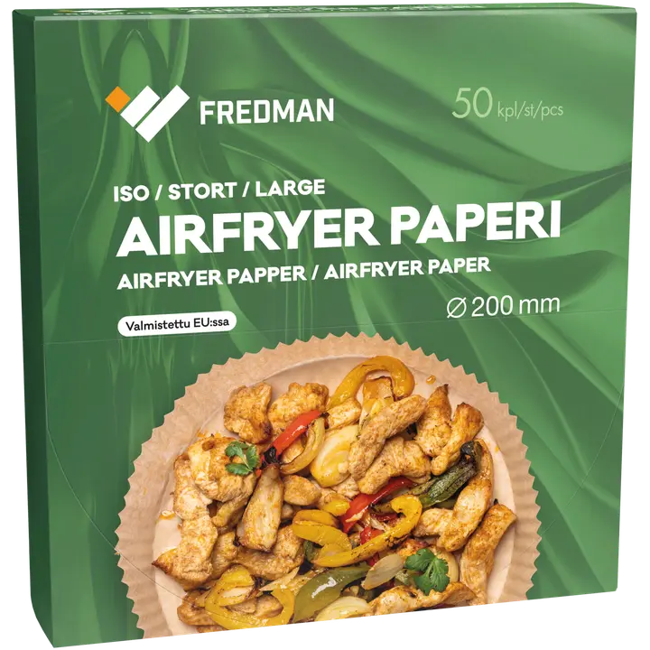 Fredman iso airfryer paperi 200mm 50kpl