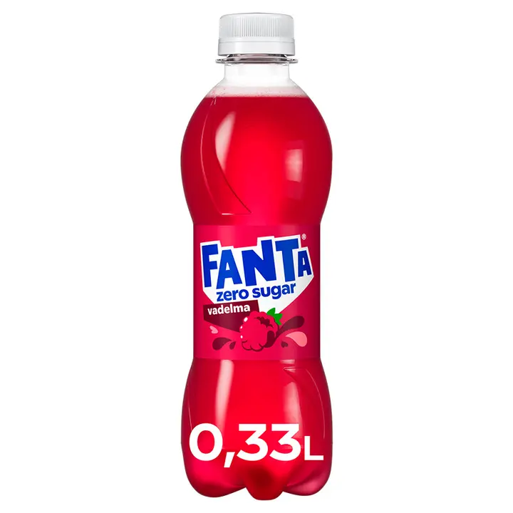 Fanta Vadelma Zero virvoitusjuoma muovipullo 0.33 L