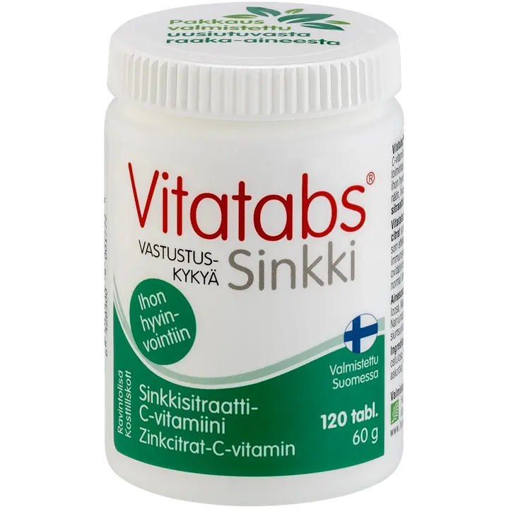 Vitatabs Sinkki sinkkisitraatti-C-vitamiinitabletti 120 tabl