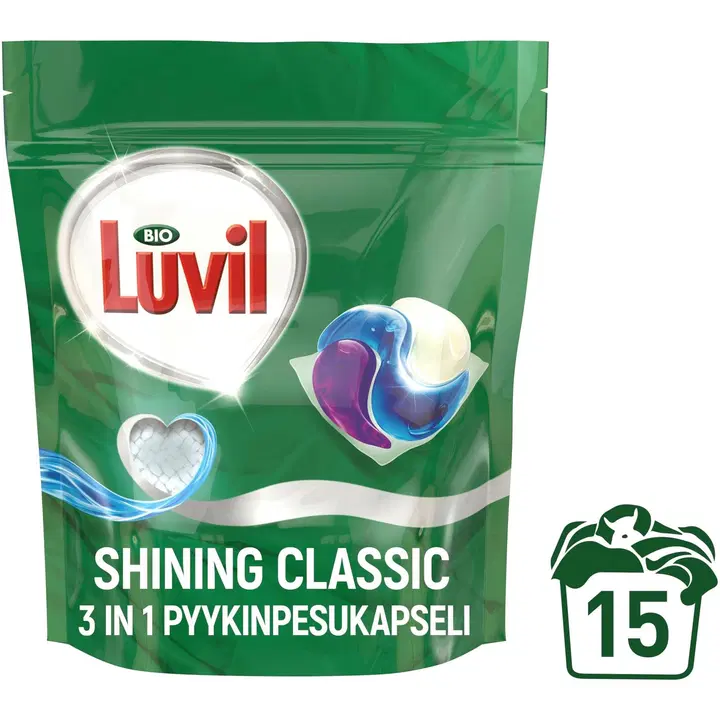 Bio Luvil Classic Pyykinpesukapseli 15 kpl