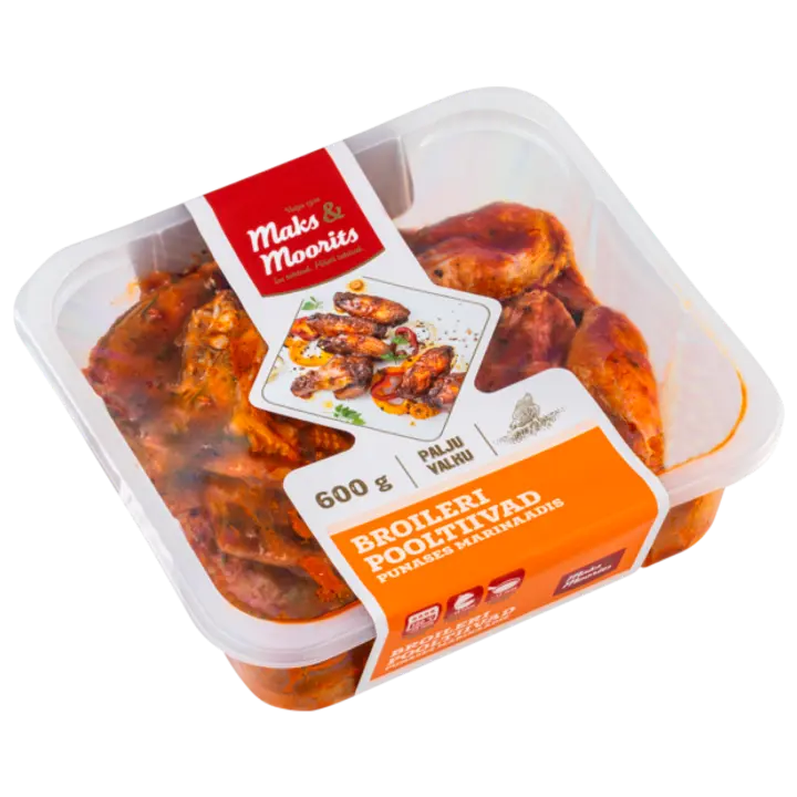 Maks ja Moorits Broileri Pooltiivad Punases Marin.600G