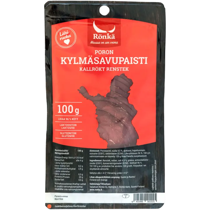 Rönkä Poron kylmäsavupaistisiivu 100g