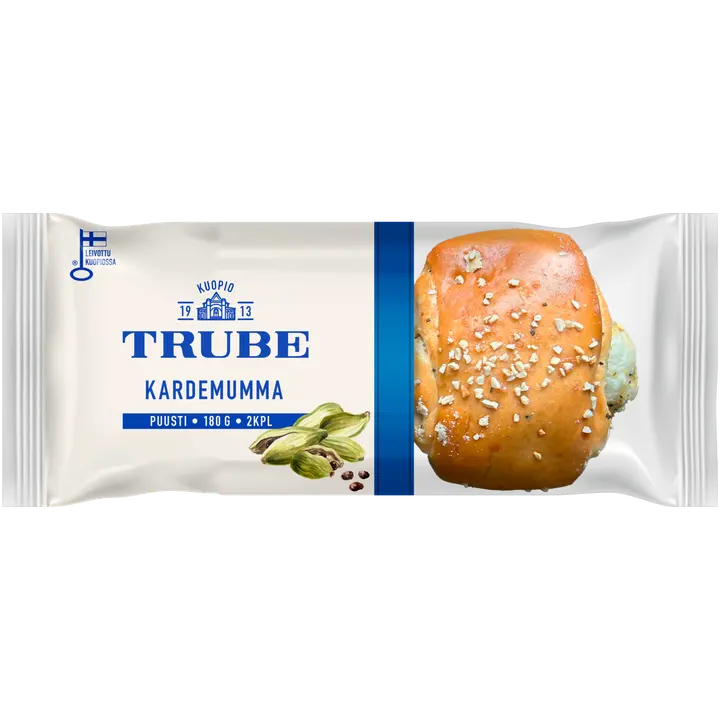 Trube Kardemummapuusti 2 kpl/180 g kardemummatäytteinen pulla