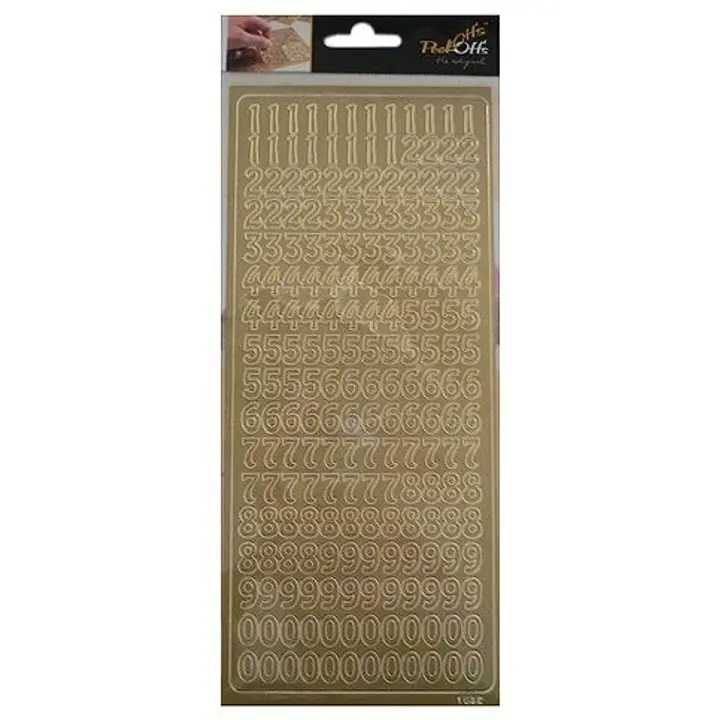 J.K. Primeco ääriviivatarra numerot kulta