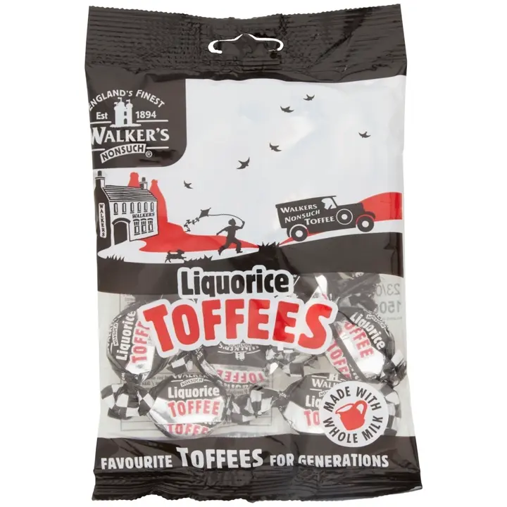 Walkers 150g Liquorice Toffee kermakaramelli