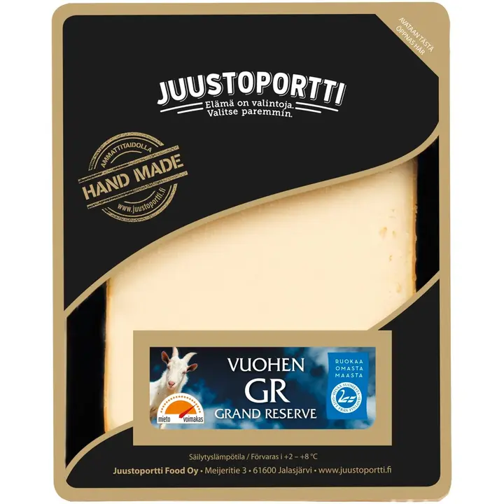 Juustoportti Vuohen Grand Reserve juusto 175 g laktoositon