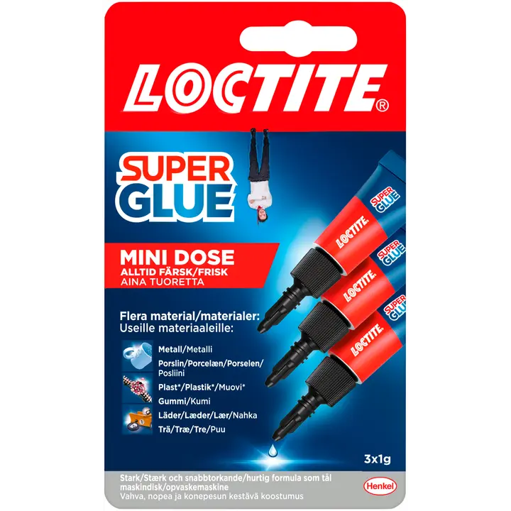 Loctite Mini Trio kiirliim, 3 x 1 g