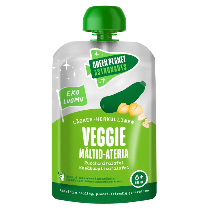Green Planet Astronauts Luomu
Luomu Veggie-ateria Kesäkurpitsafalafel 100g 6kk+