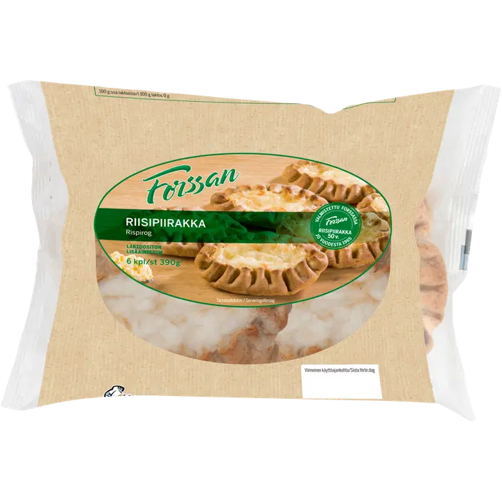 Forssan Riisipiirakka (6kpl) 390g