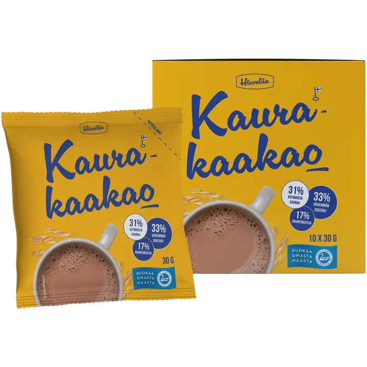 Hirvelän Kaurakaakaojuomajauhe 30g x 10